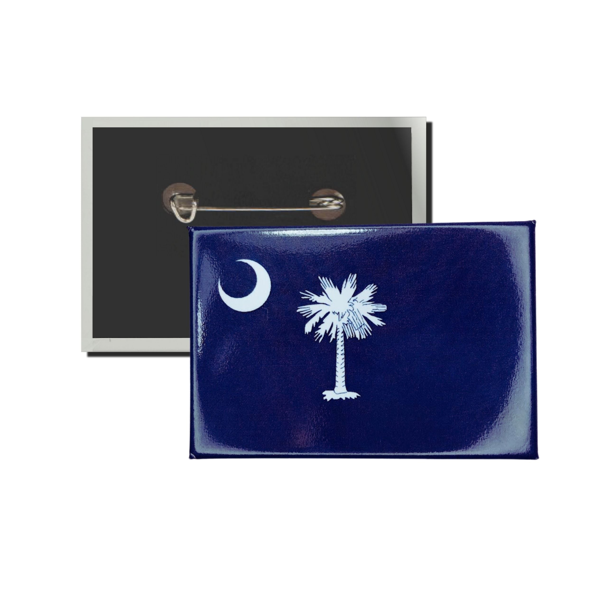 Horizontal Button - State Flag South Carolina - USA