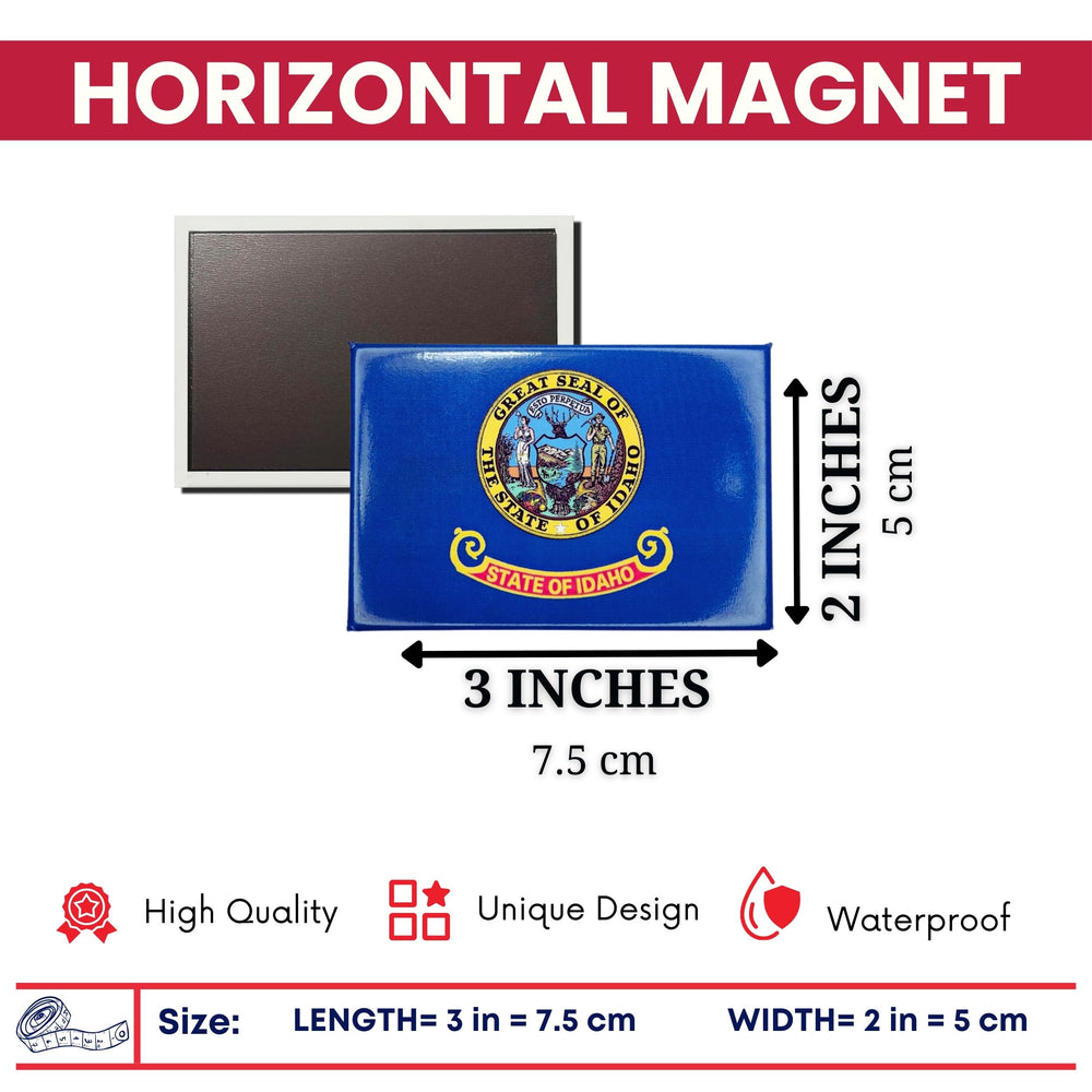 Horizontal Magnet - State Flag Idaho - USA