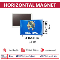 Horizontal Magnet - State Flag Oklahoma - USA