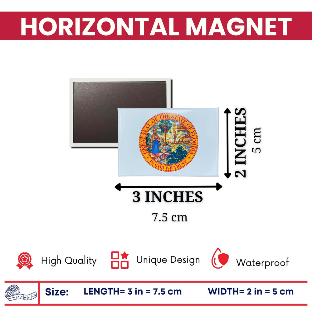Horizontal Magnet - State Seal Florida - USA