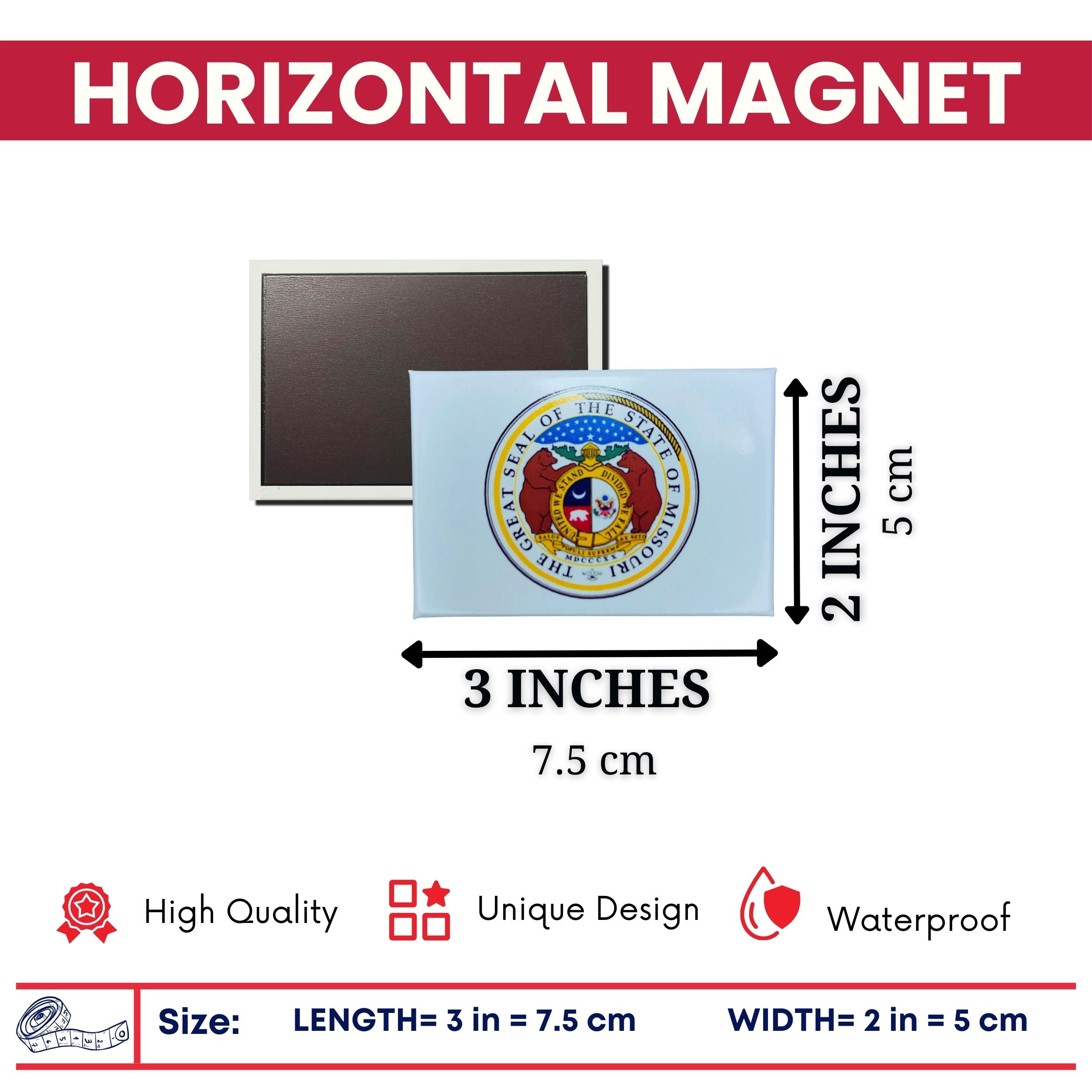Horizontal Magnet - State Seal Missouri - USA
