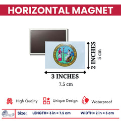Horizontal Magnet - State Seal North Carolina - USA