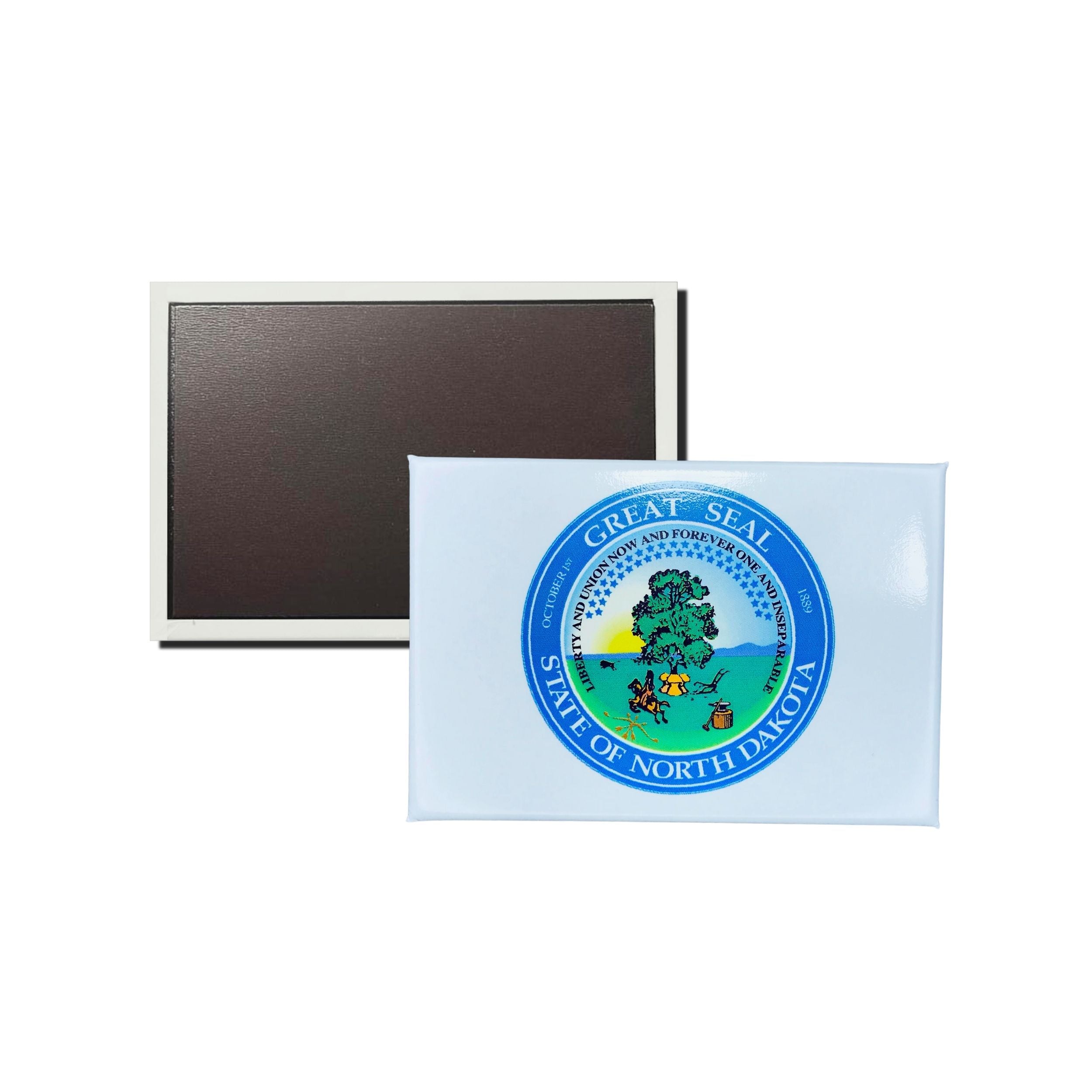Horizontal Magnet - State Seal North Dakota - USA