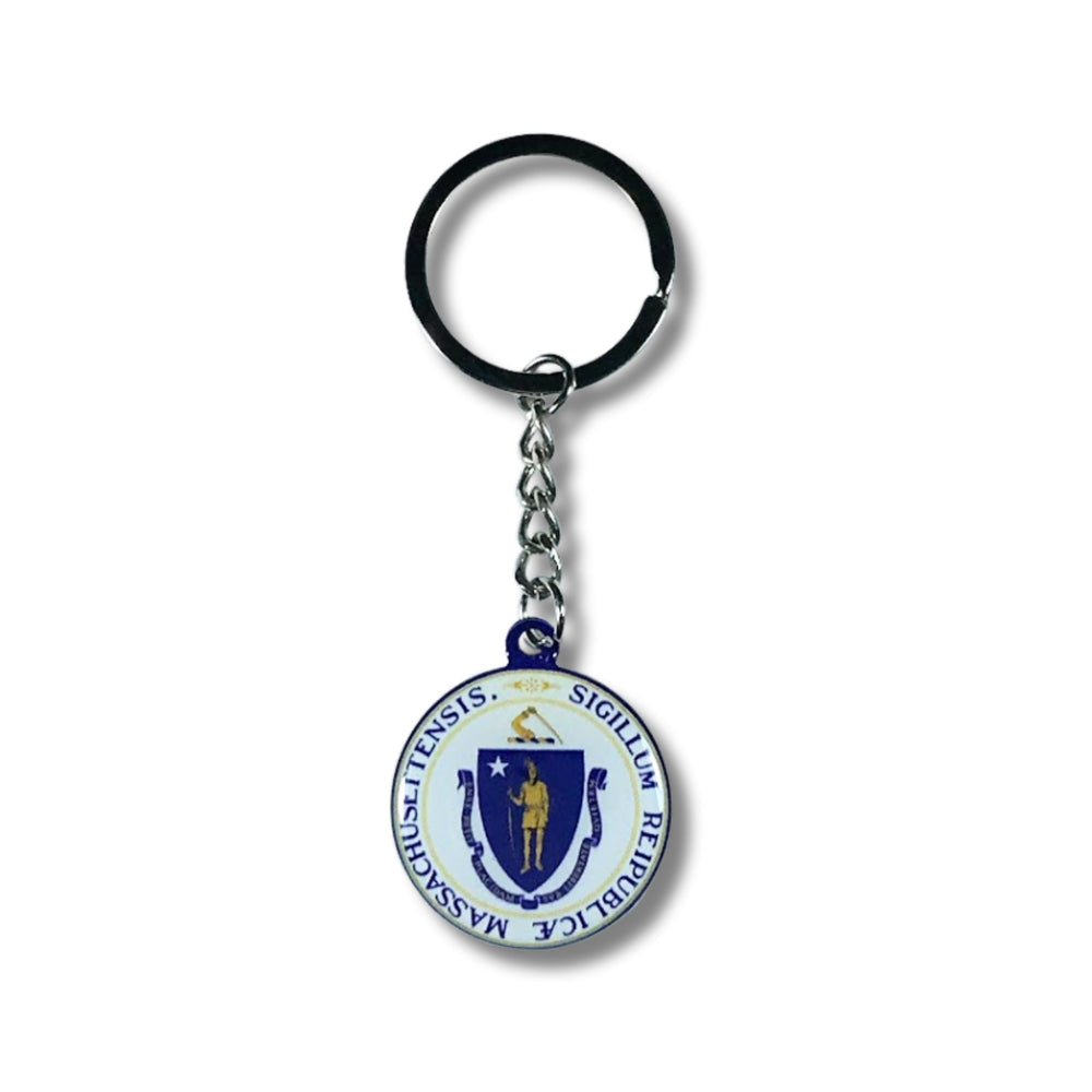 Metal Keychain - State Seal Massachusetts - USA