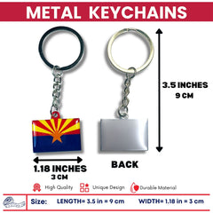 Metal Keychain - State Flag Arizona - USA