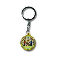 Metal Keychain - State Seal Maryland - USA