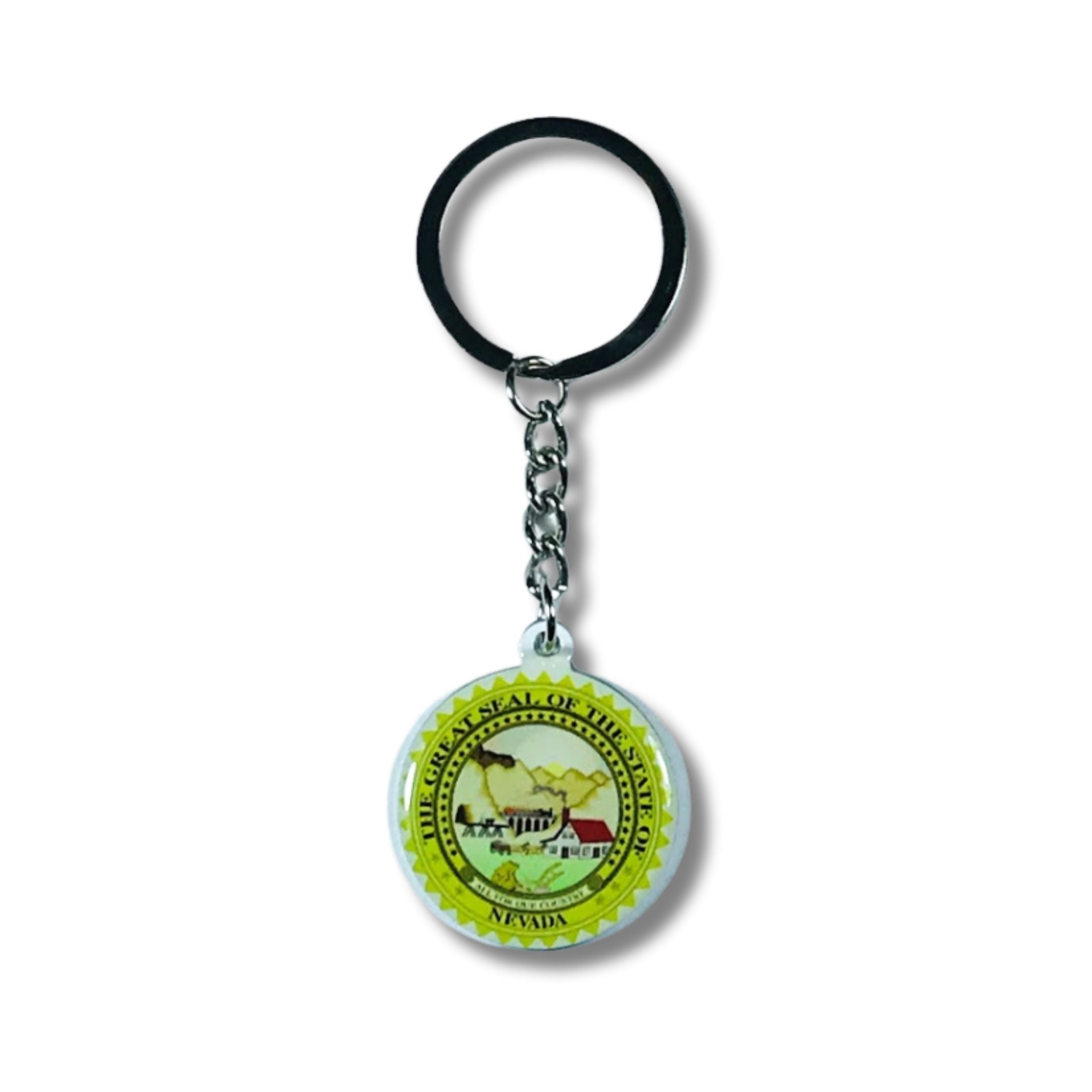 Metal Keychain - State Seal Nevada - USA