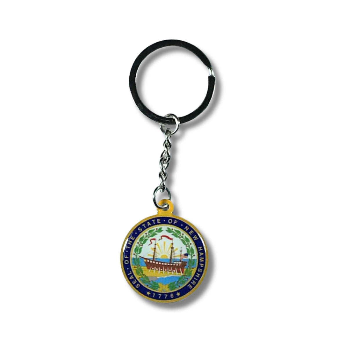 Metal Keychain - State Seal New Hampshire - USA