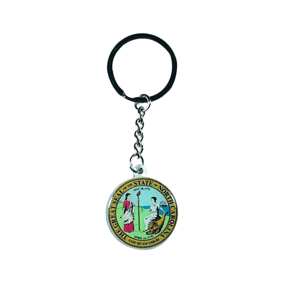 Metal Keychain - State Seal North Carolina - USA