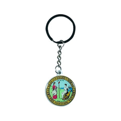 Metal Keychain - State Seal North Carolina - USA
