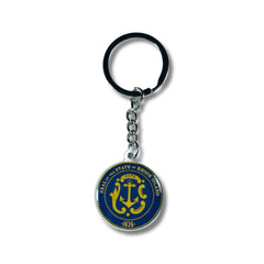Metal Keychain - State Seal Rhode Island - USA