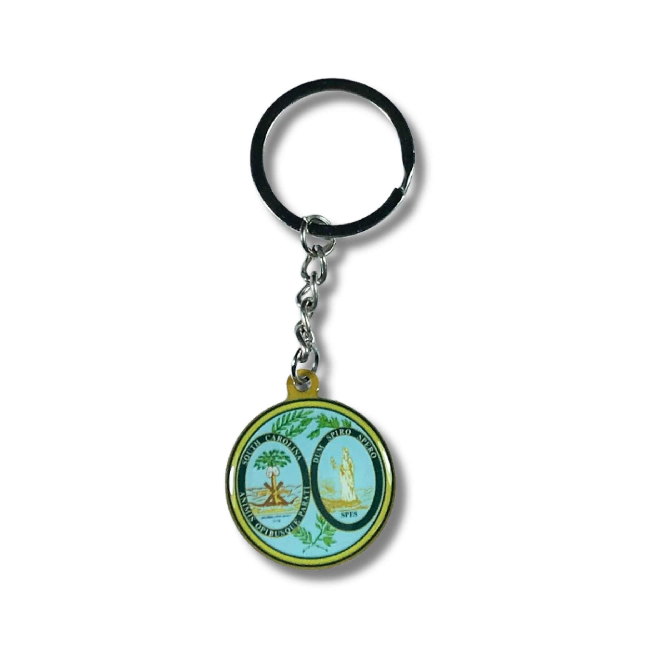 Metal Keychain - State Seal South Carolina - USA