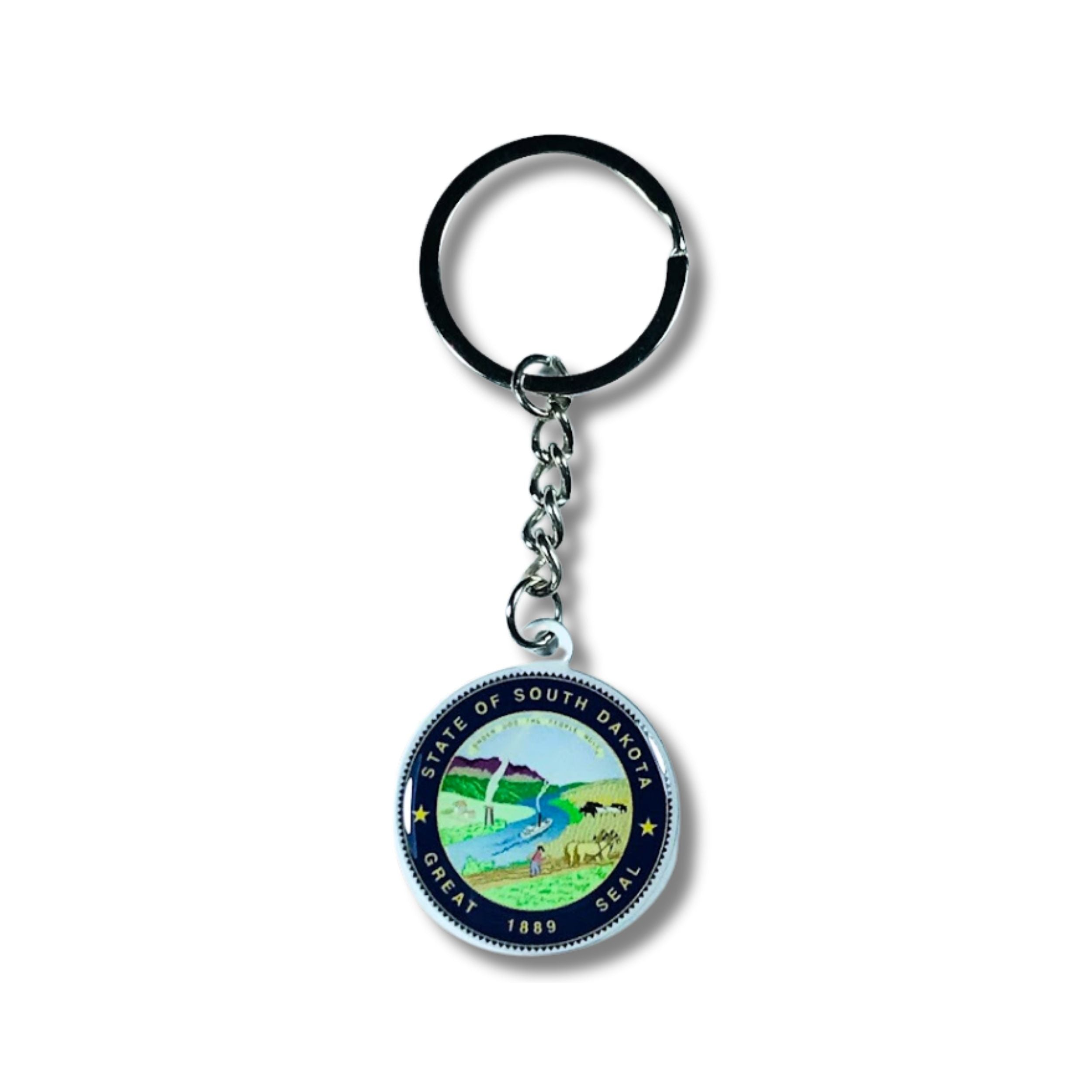 Metal Keychain - State Seal South Dakota - USA