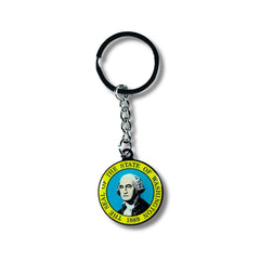 Metal Keychain - State Seal Washington - USA