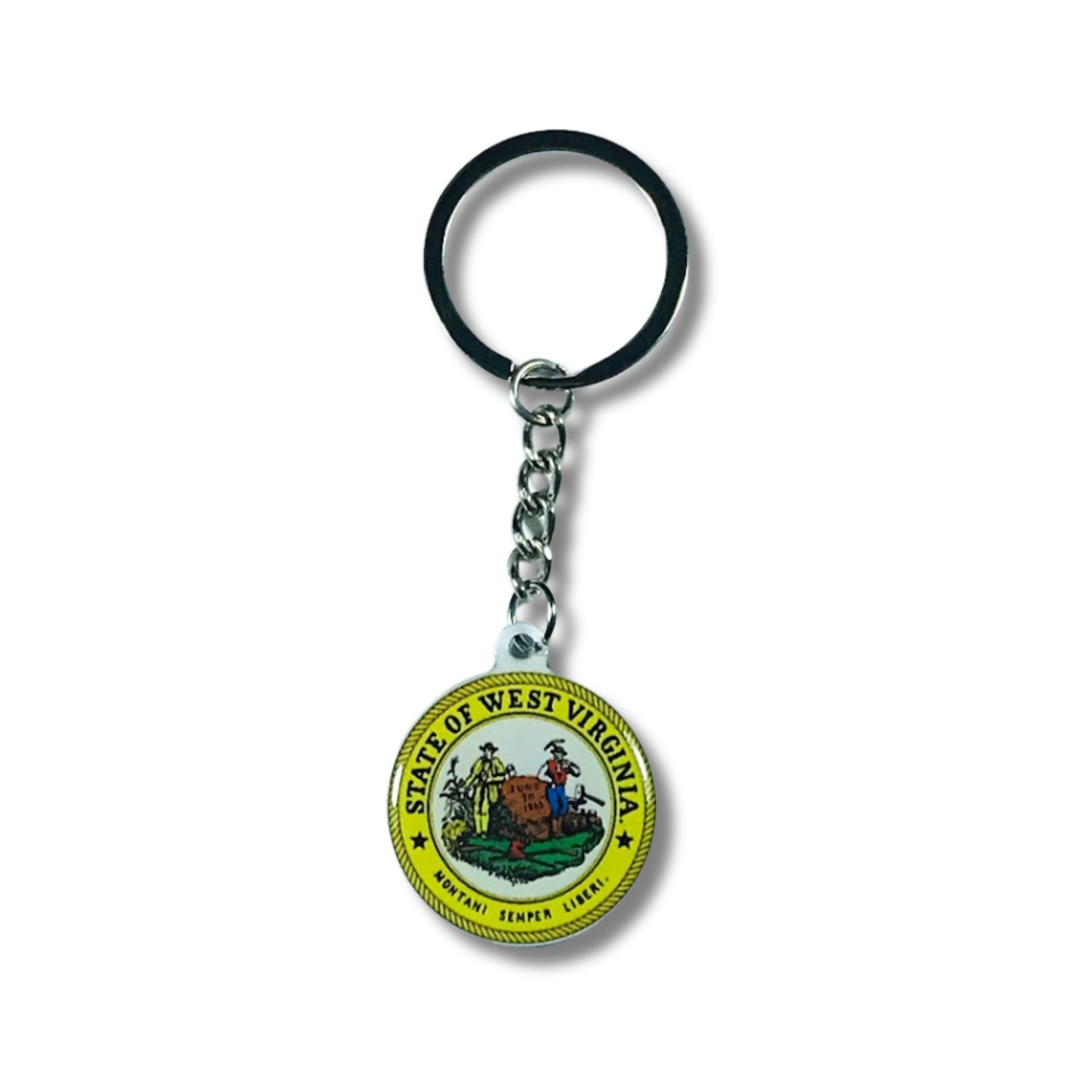 Metal Keychain - State Seal West Virginia- USA