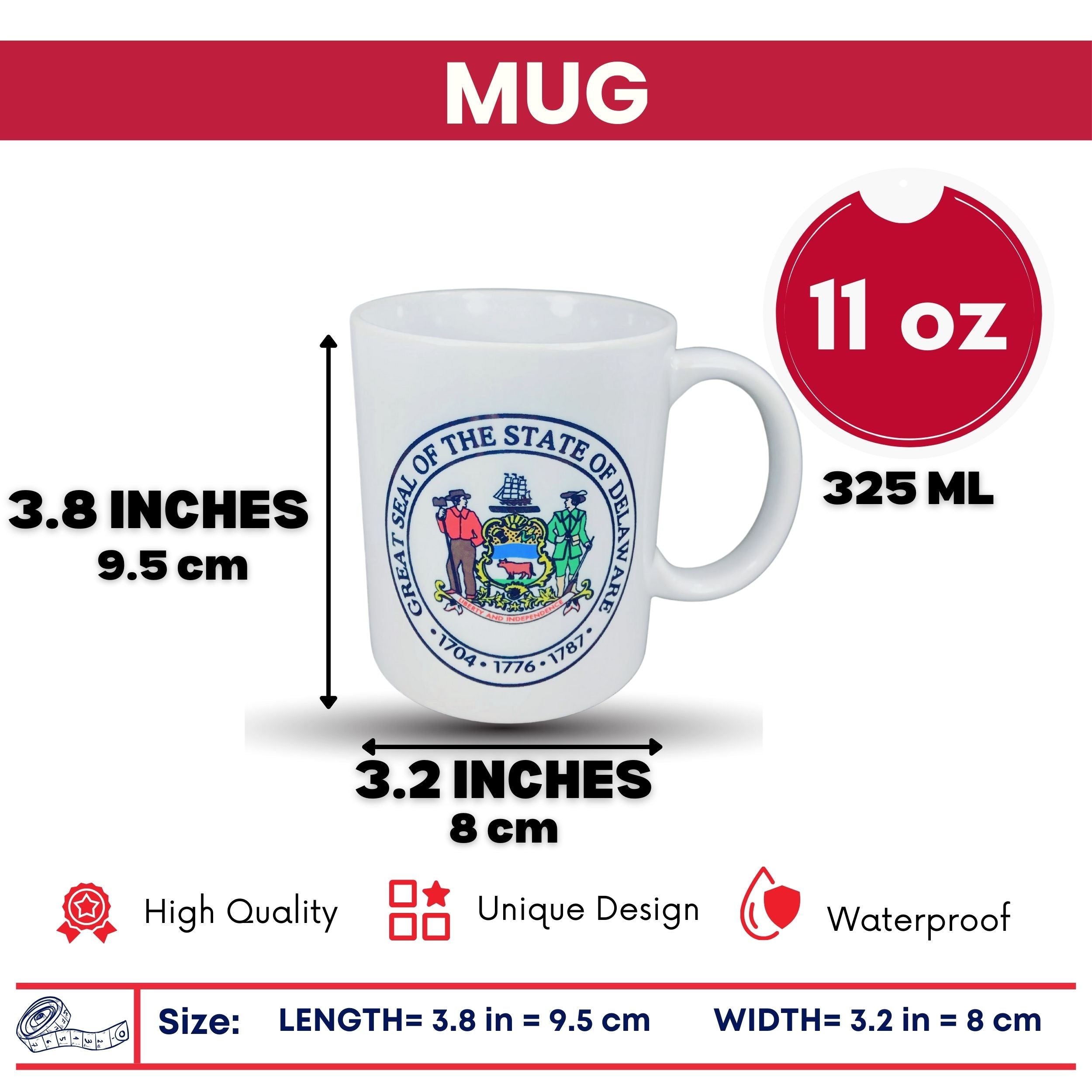 Mug - State Seal Delaware - USA