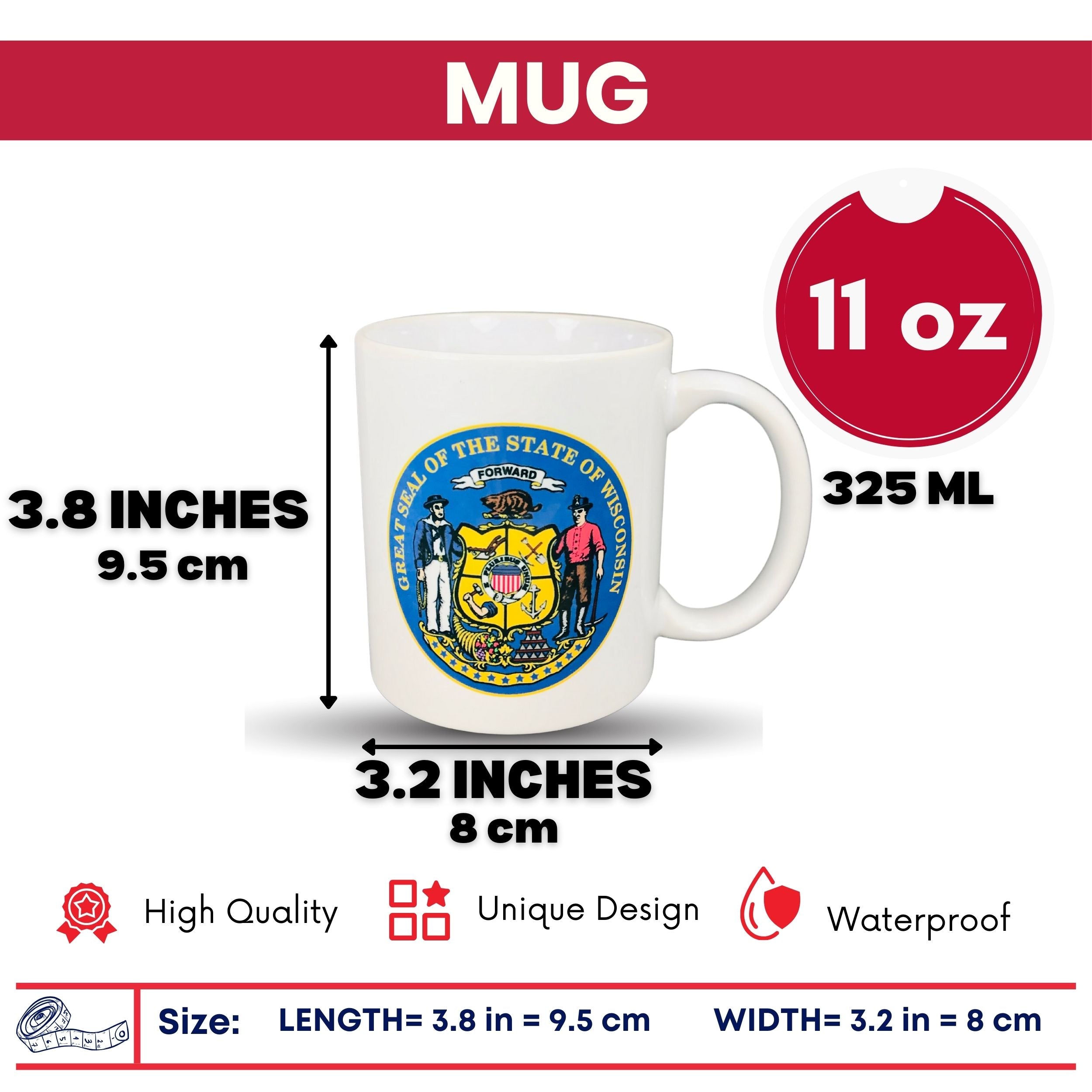 Mug - State Seal Wisconsin - USA