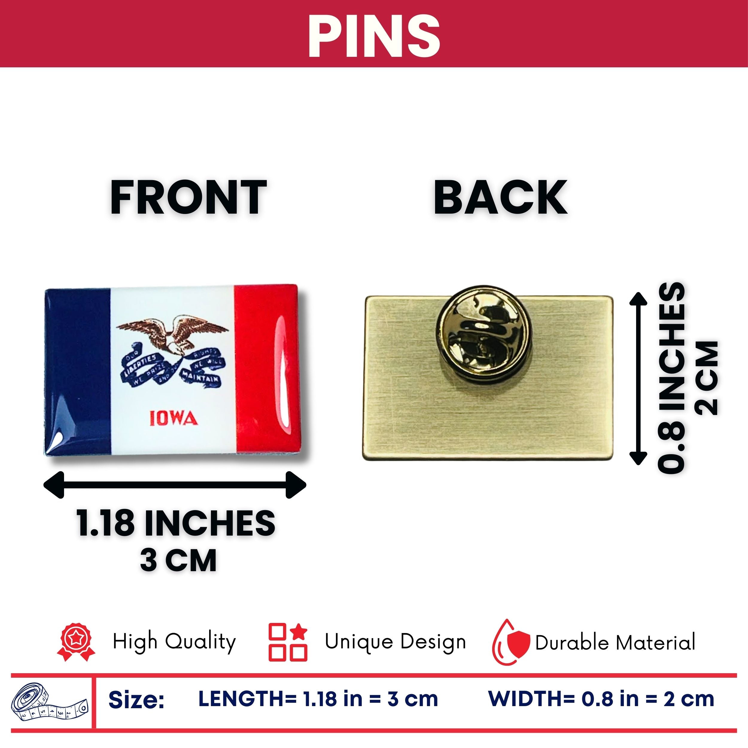 Pin - State Flag Iowa - USA