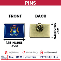 Pin - State Flag Michigan - USA