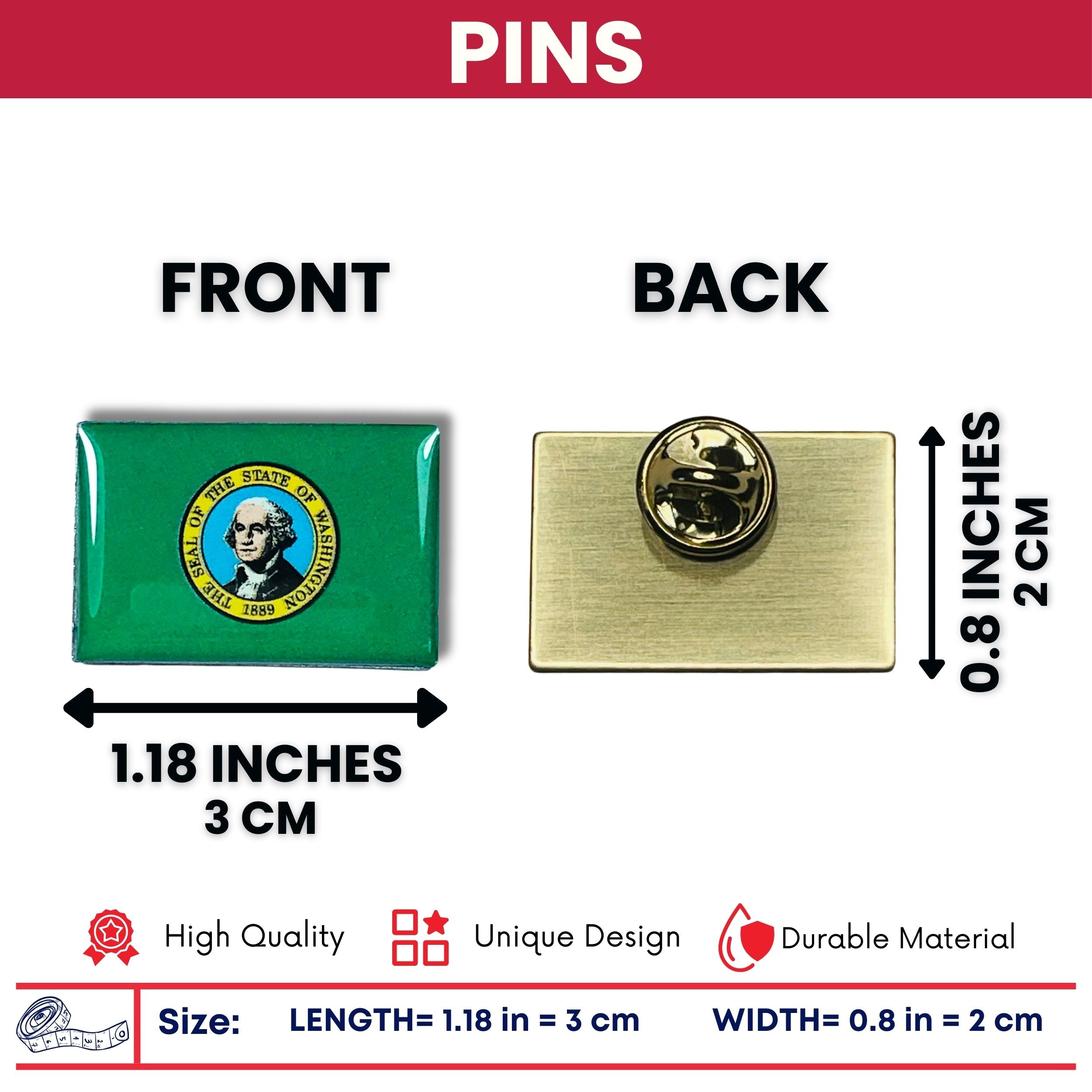 Pin - State Flag Washington - USA