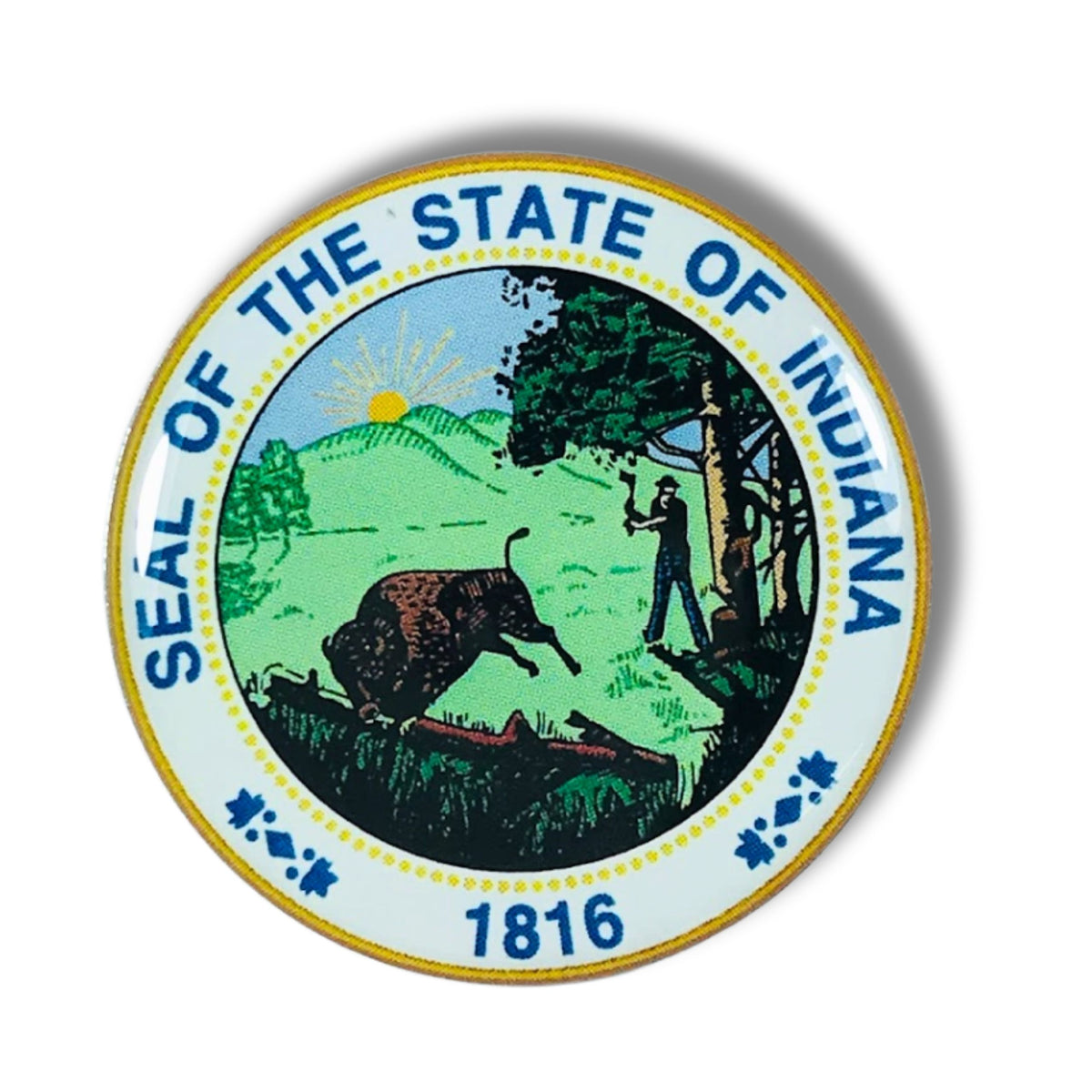 Pin - State Seal Indiana - USA
