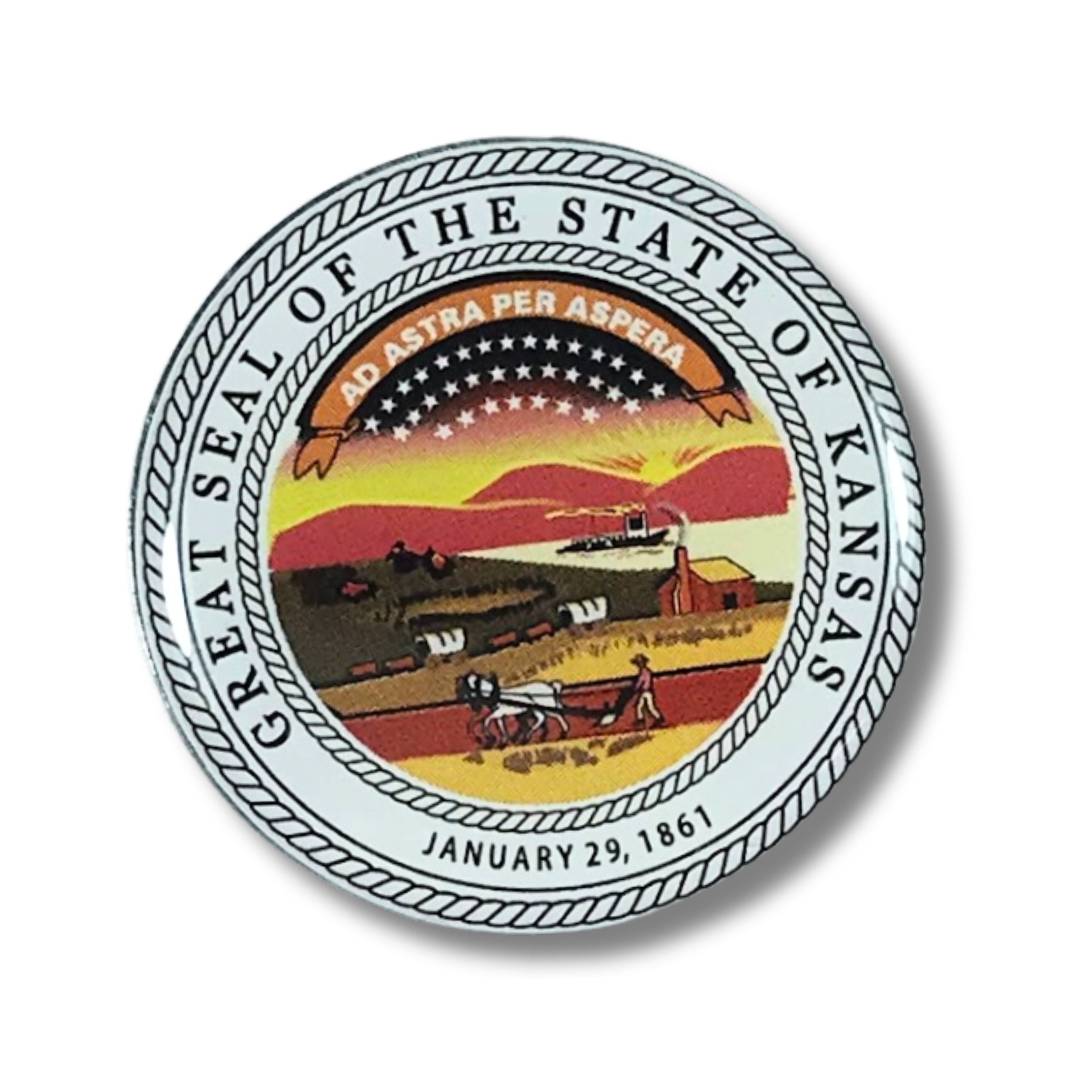 Pin - State Seal Kansas - USA