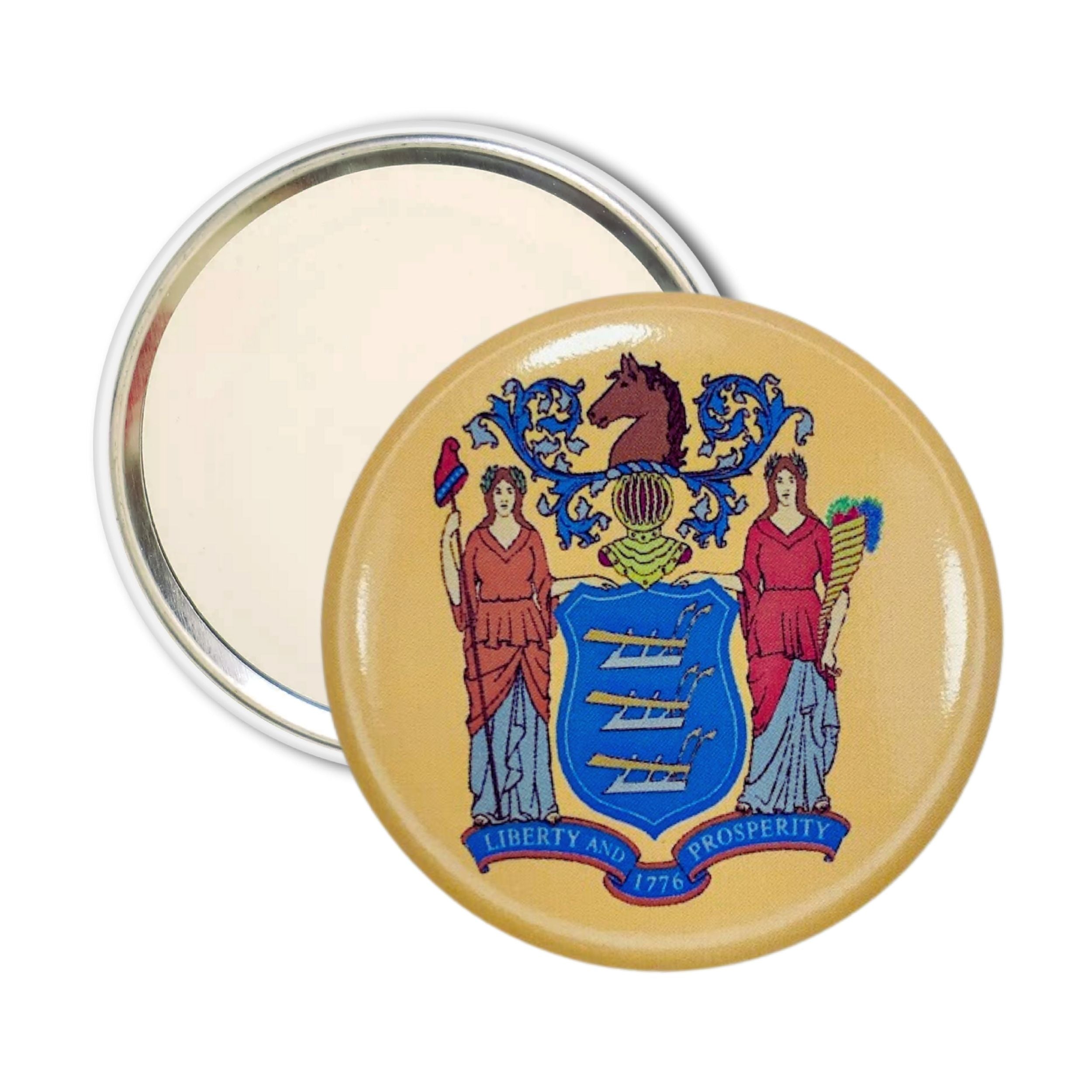 Purse Mirror - State Flag New Jersey - USA