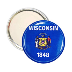 Purse Mirror - State Flag Wisconsin - USA