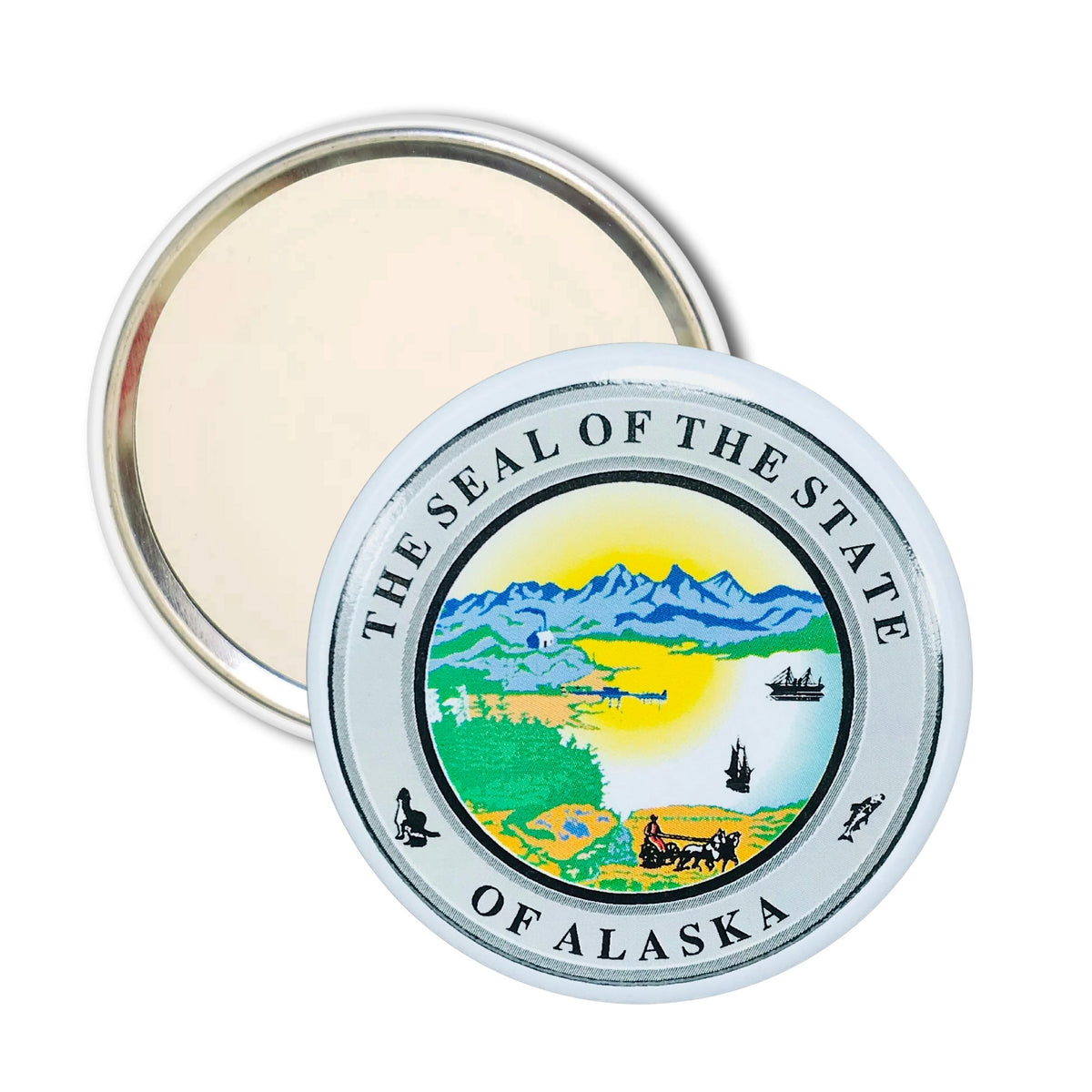 Purse Mirror - State Seal Alaska - USA