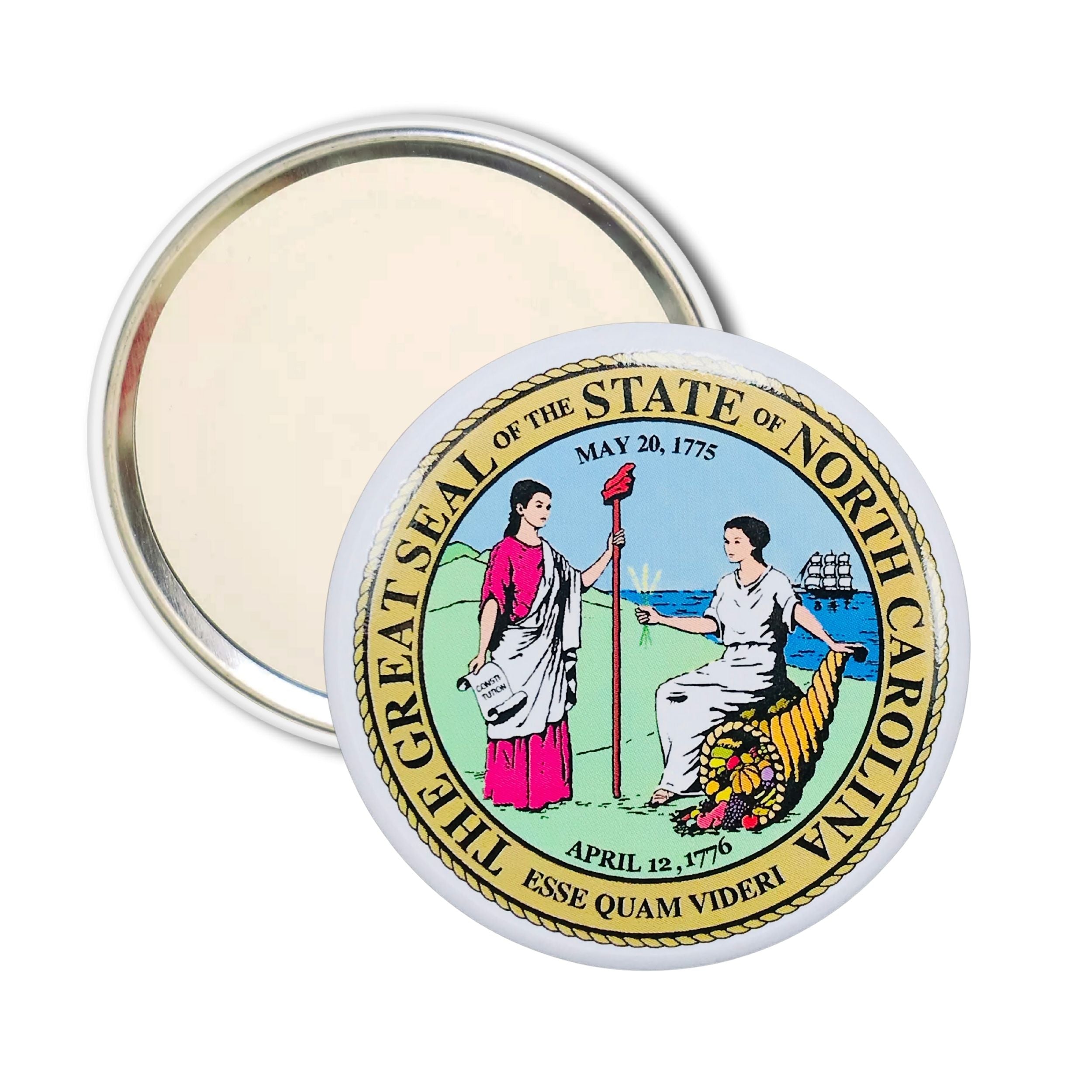 Purse Mirror - State Seal North Carolina - USA