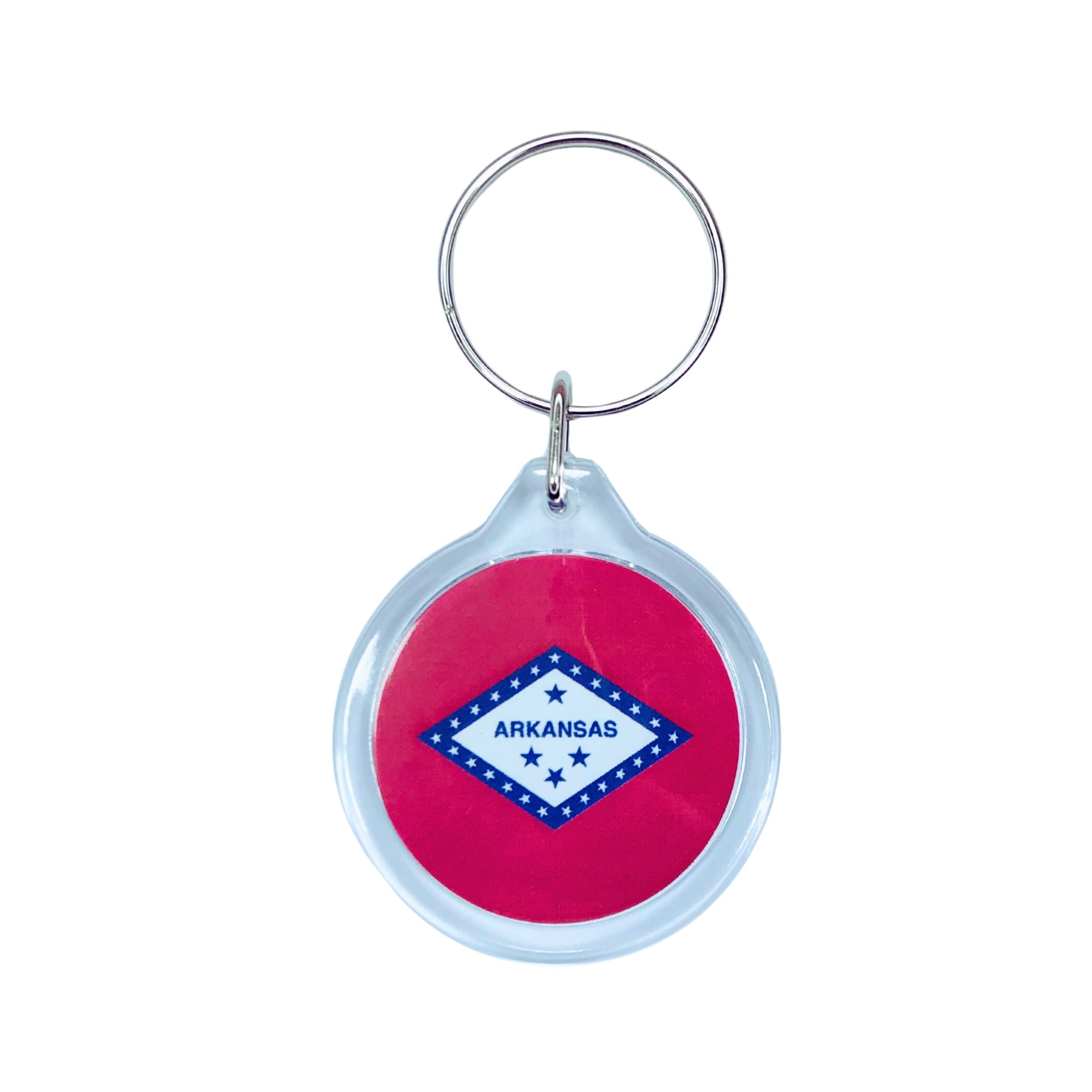 Round Acrylic Keychain - State Flag Arkansas - USA