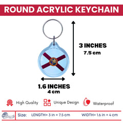 Round Acrylic Keychain - State Flag Florida - USA