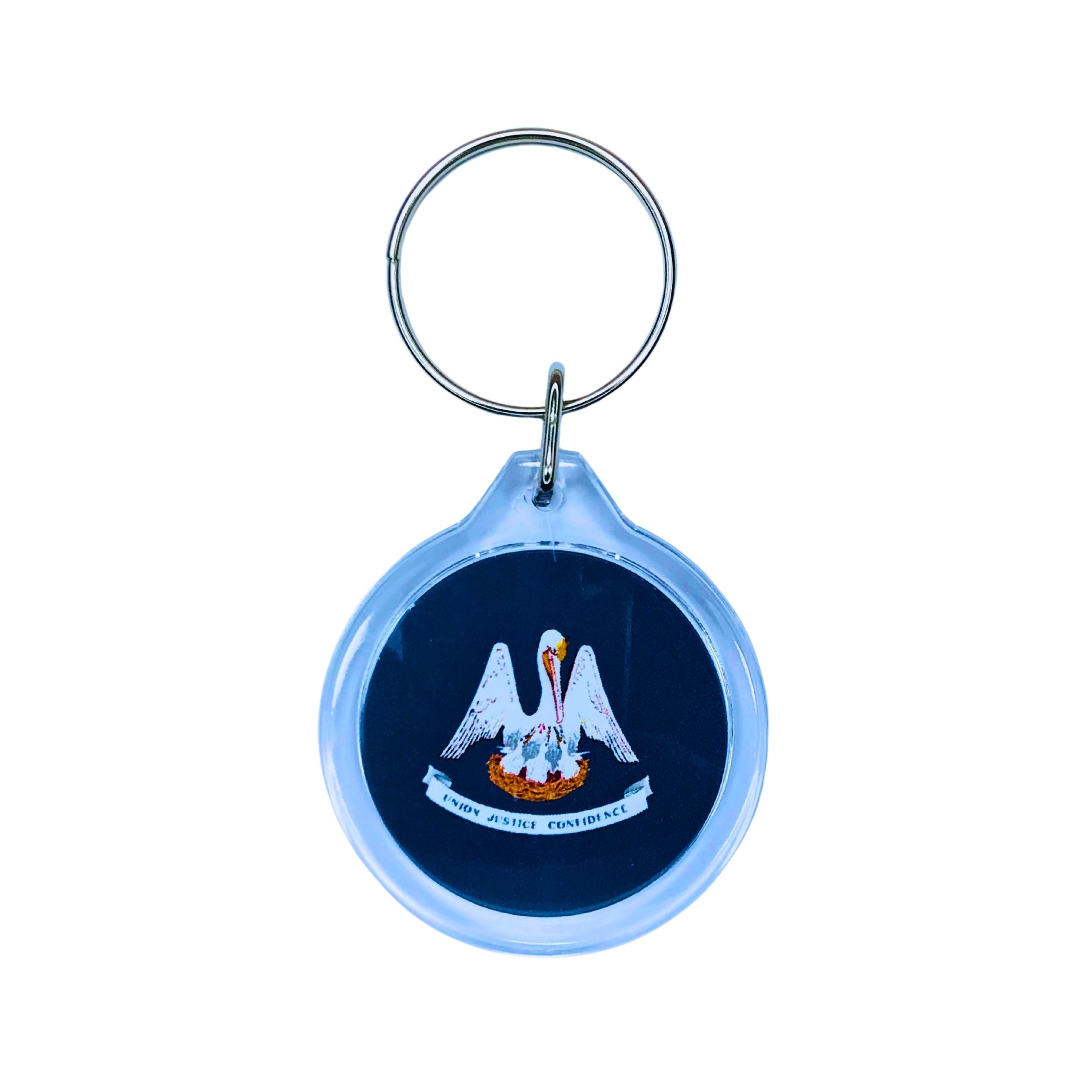 Round Acrylic Keychain - State Flag Louisiana - USA