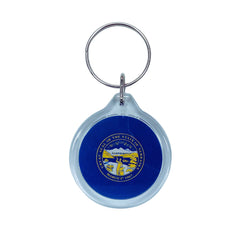 Round Acrylic Keychain - State Flag Nebraska - USA