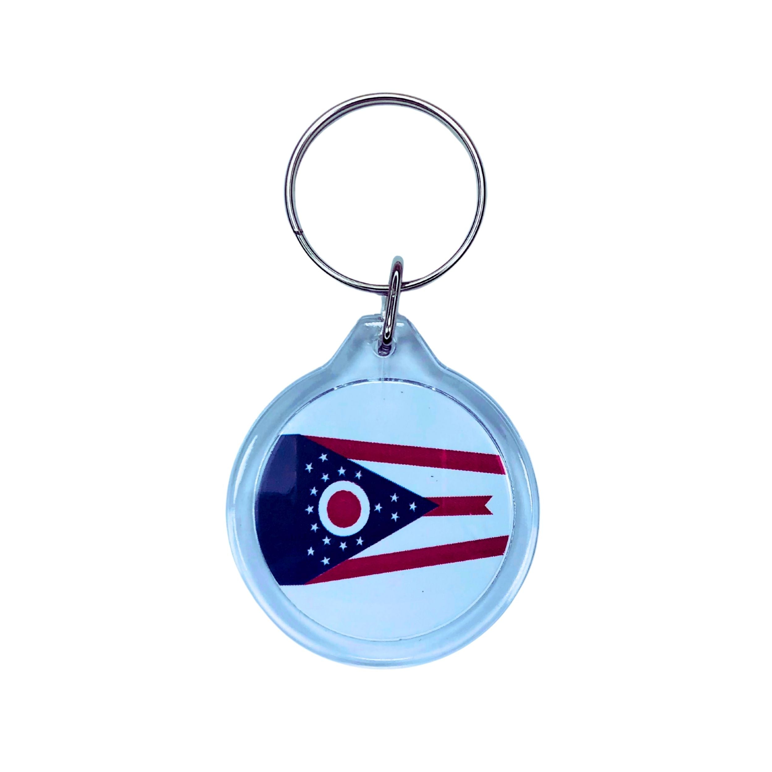 Round Acrylic Keychain - State Flag Ohio - USA