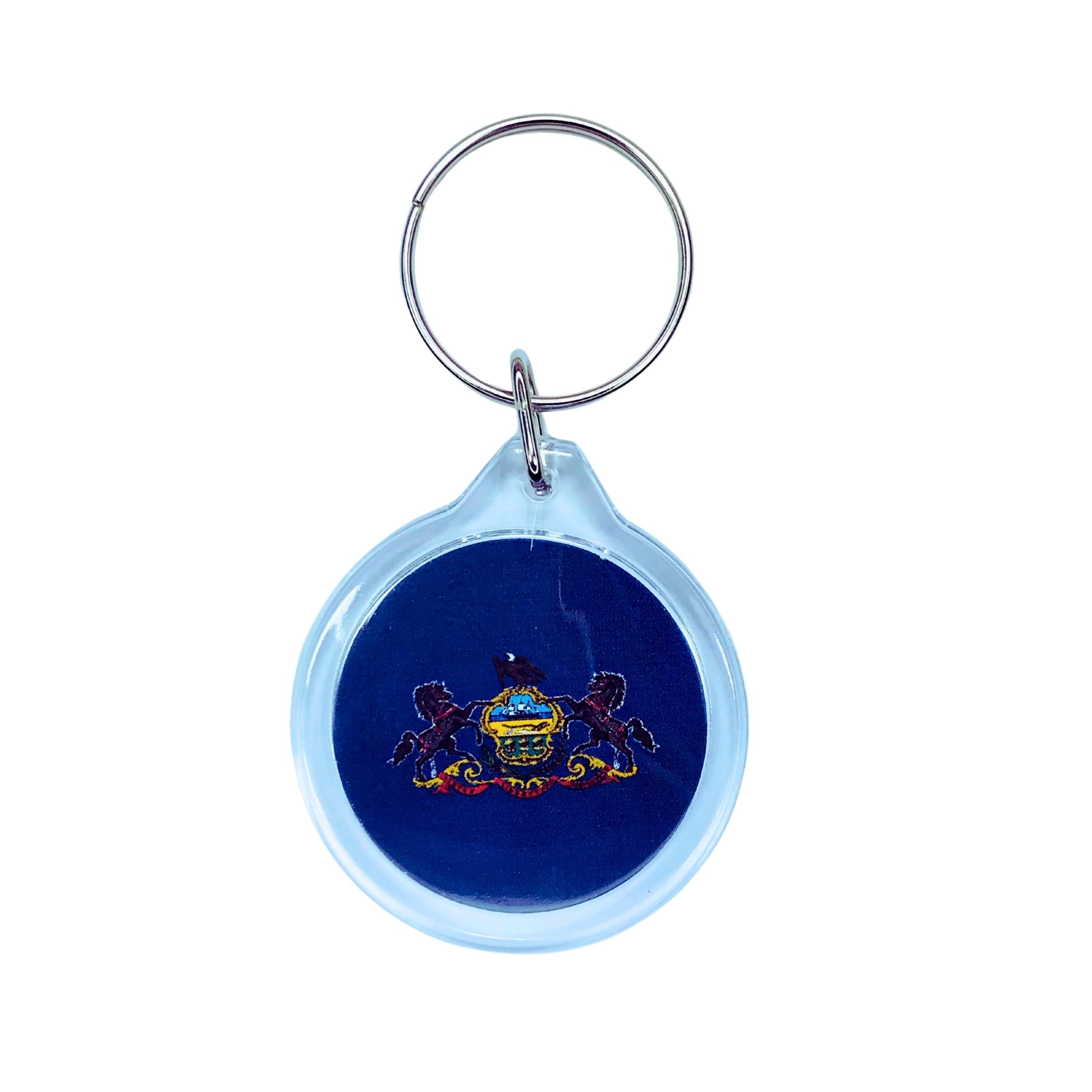 Round Acrylic Keychain - State Flag Pennsylvania - USA