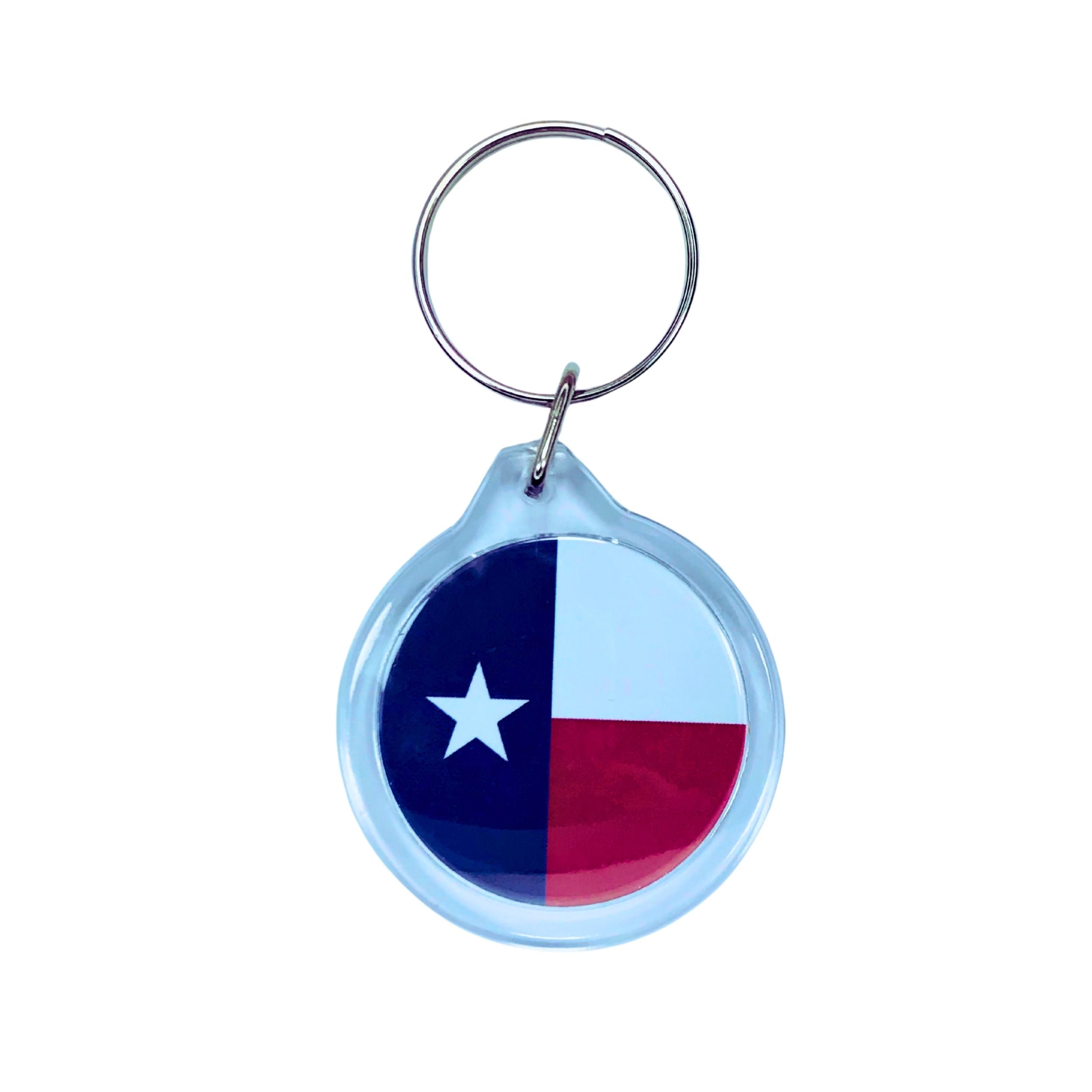 Round Acrylic Keychain - State Flag Texas - USA