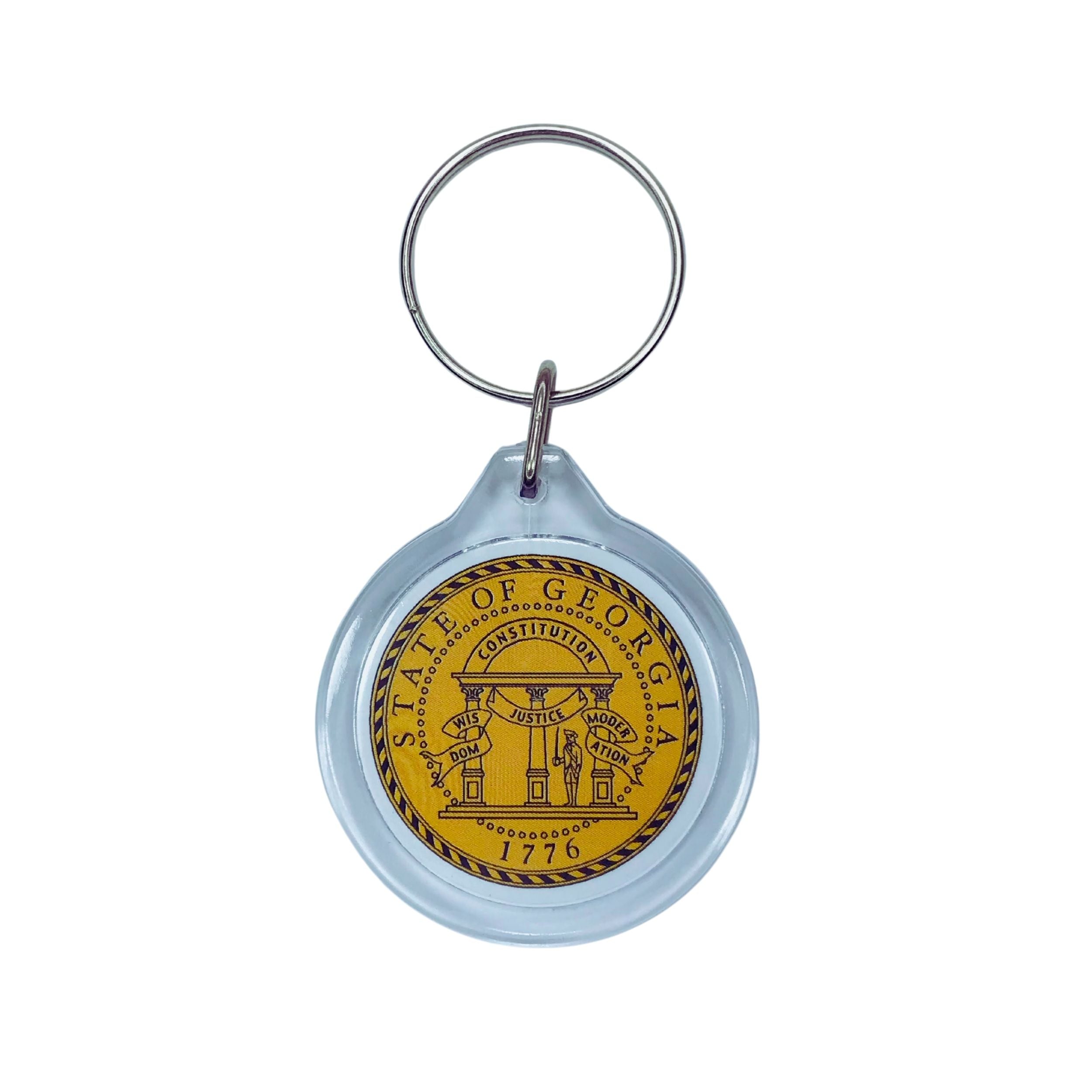 Round Acrylic Keychain - State Seal Georgia - USA