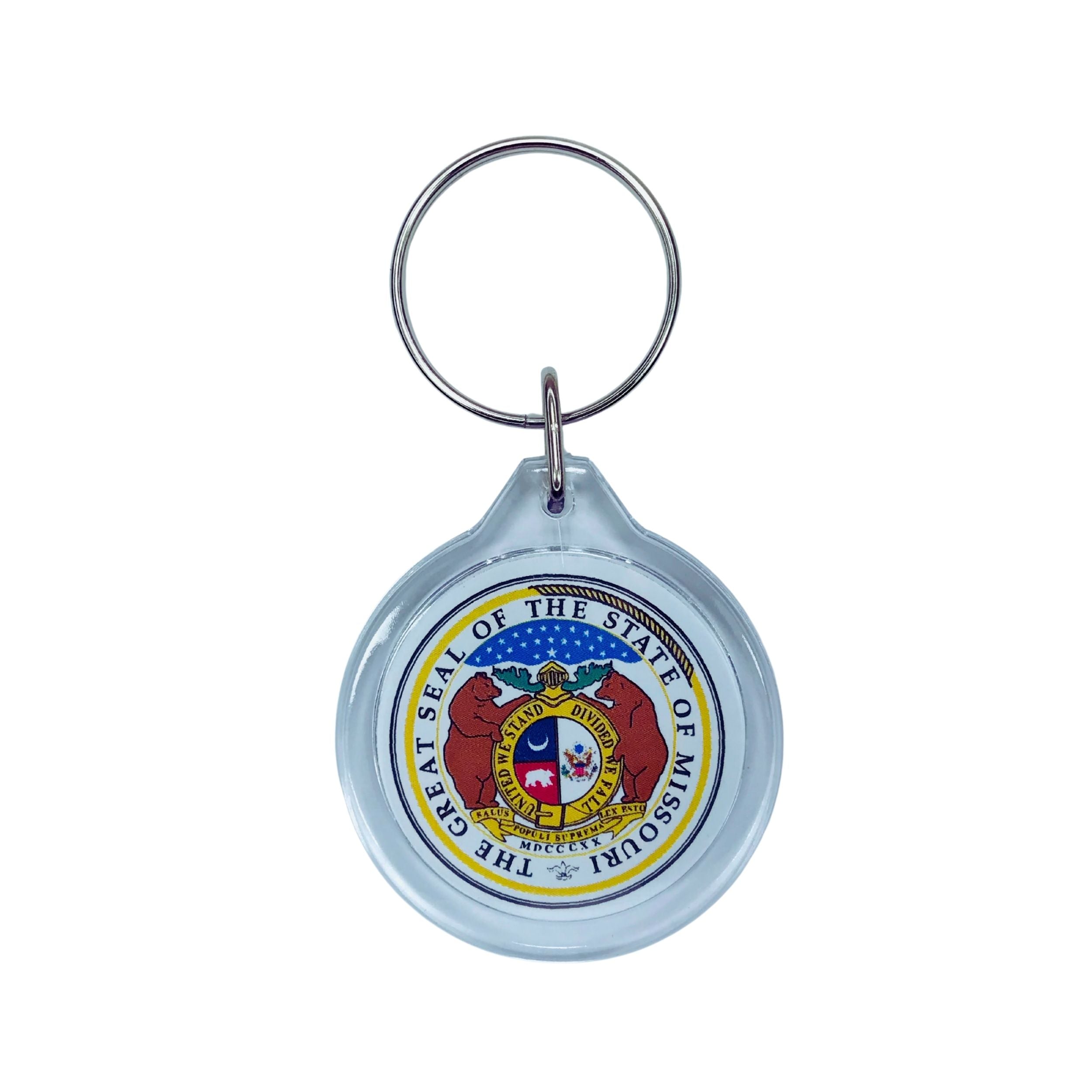 Round Acrylic Keychain - State Seal Missouri - USA