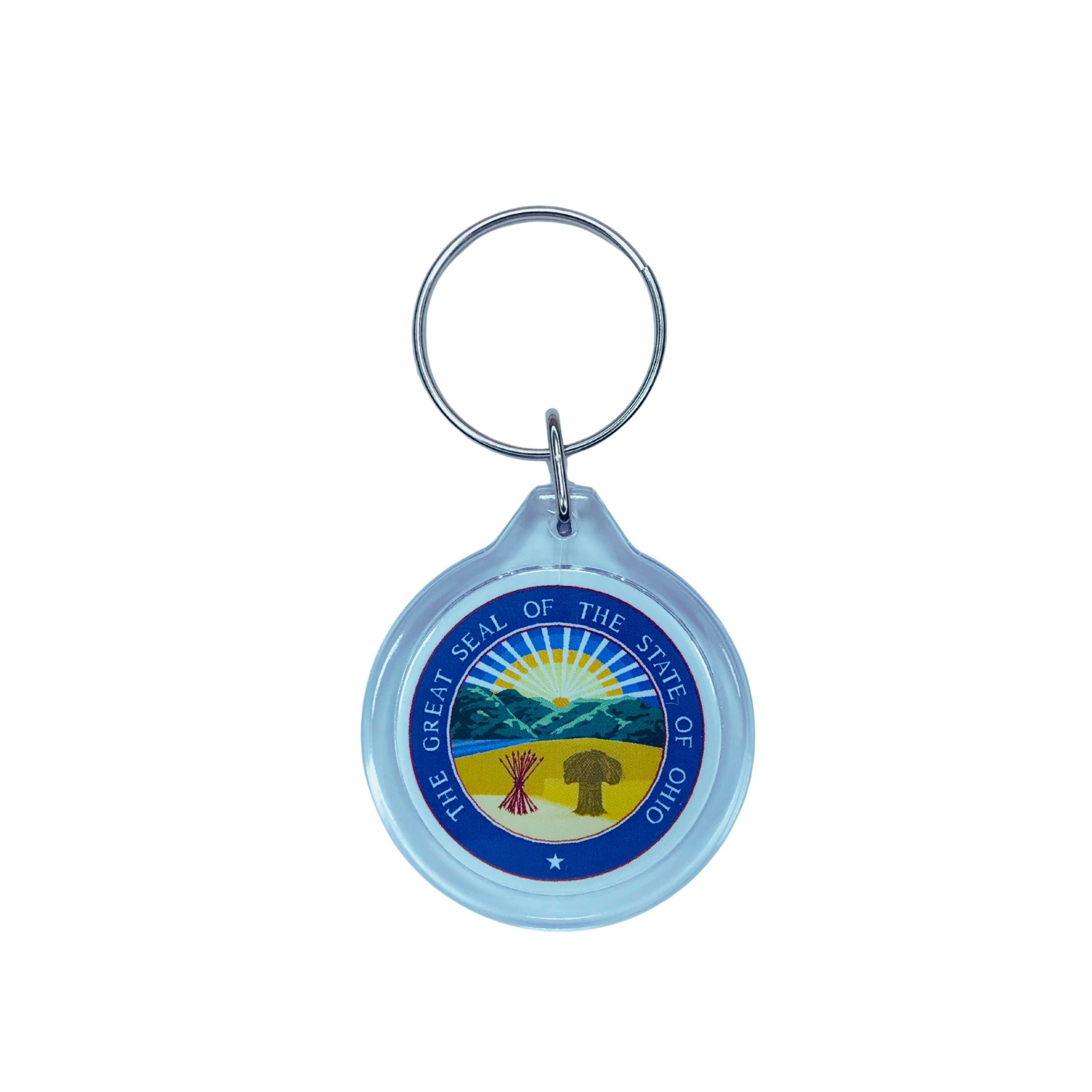 Round Acrylic Keychain - State Seal Ohio - USA