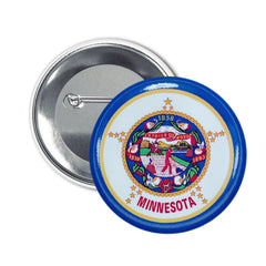 Round Button - State Flag Minnesota - USA