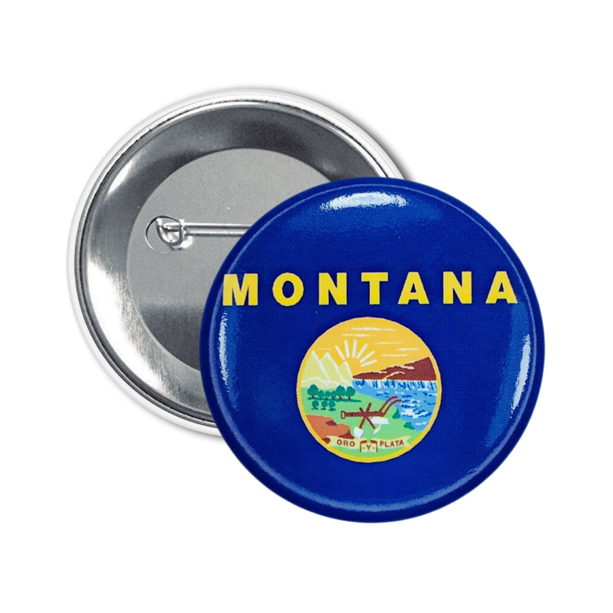 Round Button - State Flag Montana - USA