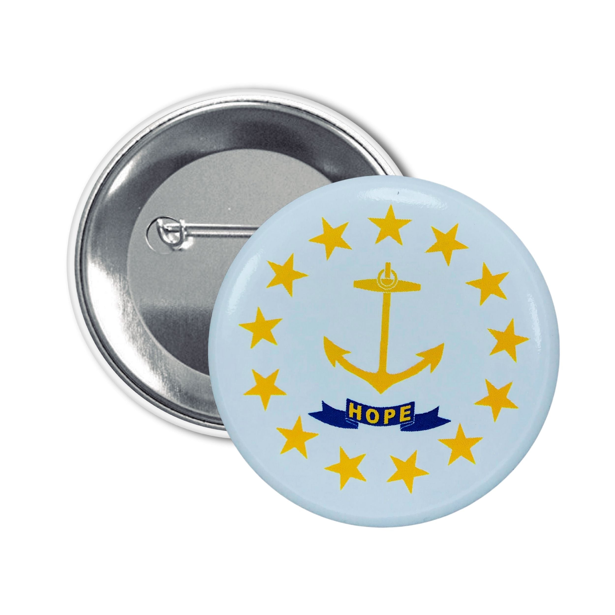 Round Button - State Flag Rhode Island - USA