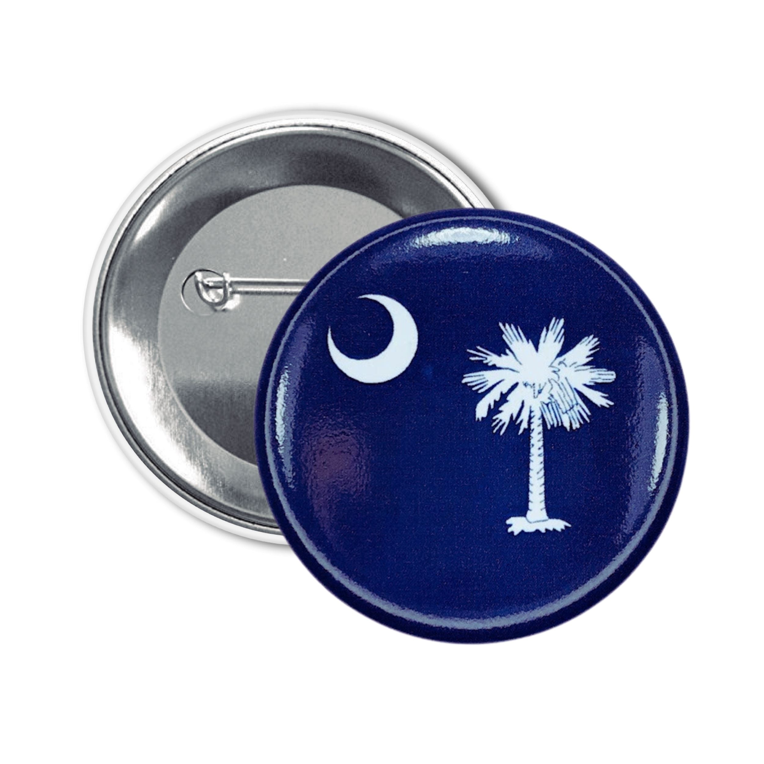 Round Button - State Flag South Carolina - USA