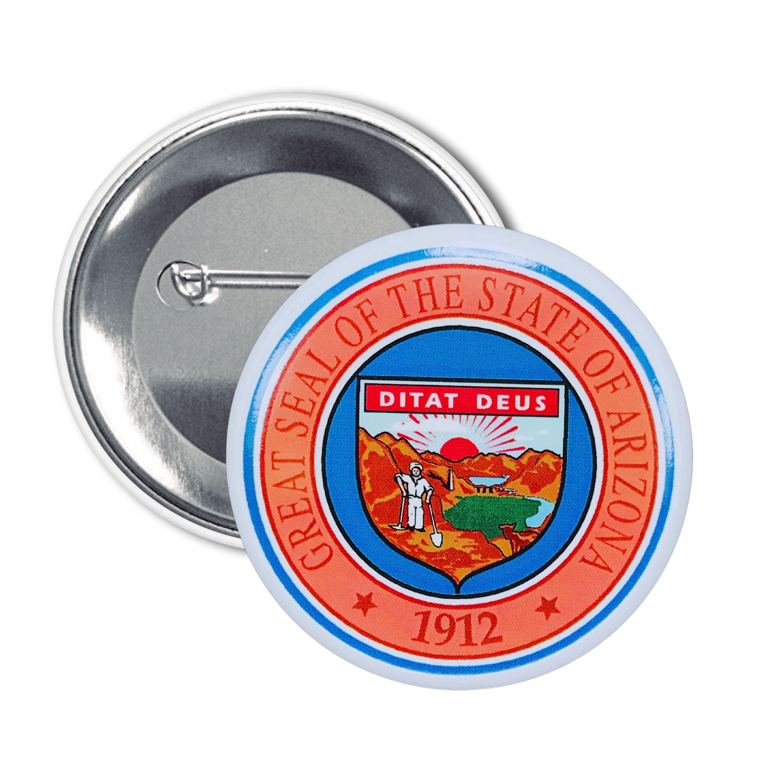 Round Button - State Seal Arizona - USA