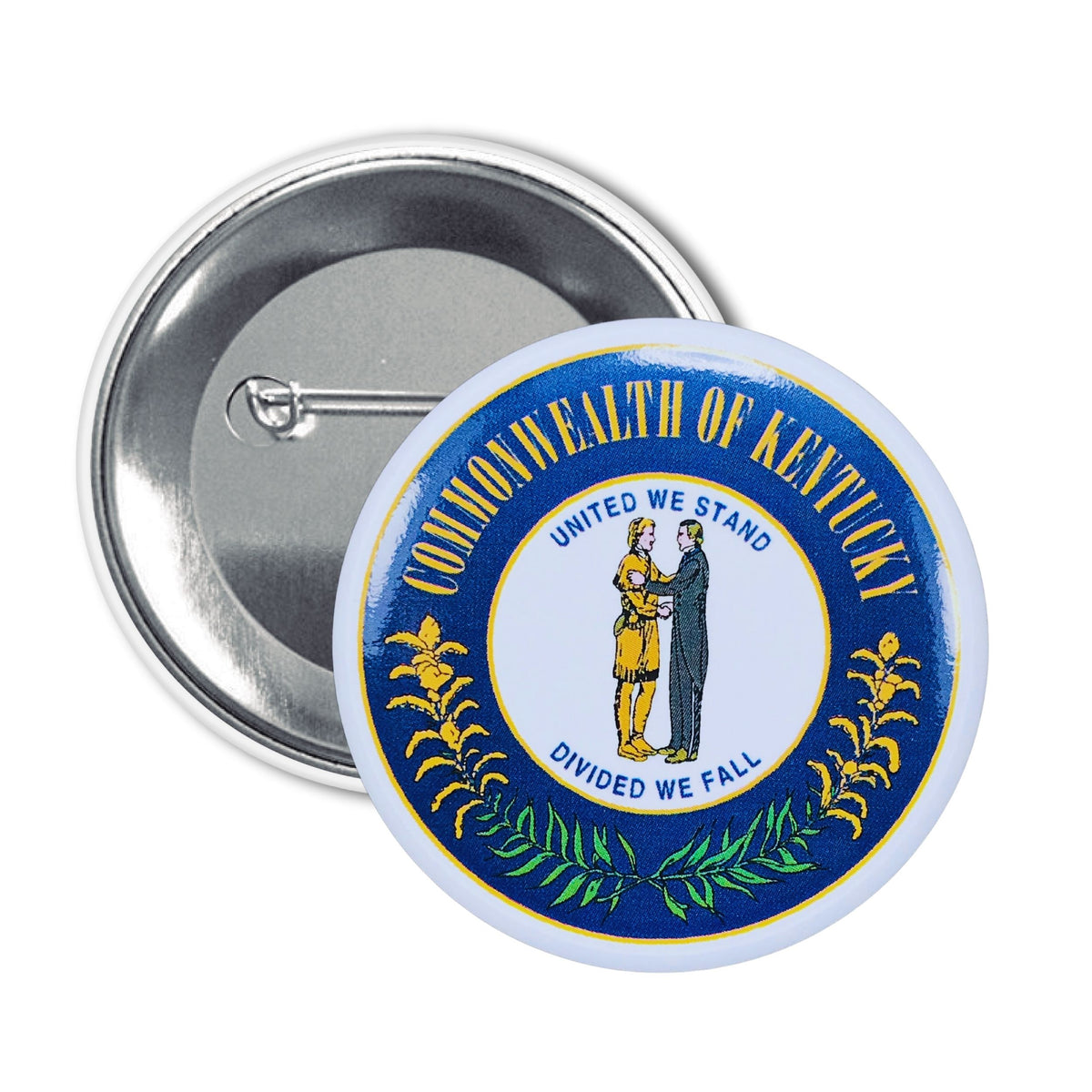 Round Button - State Seal Kentucky - USA