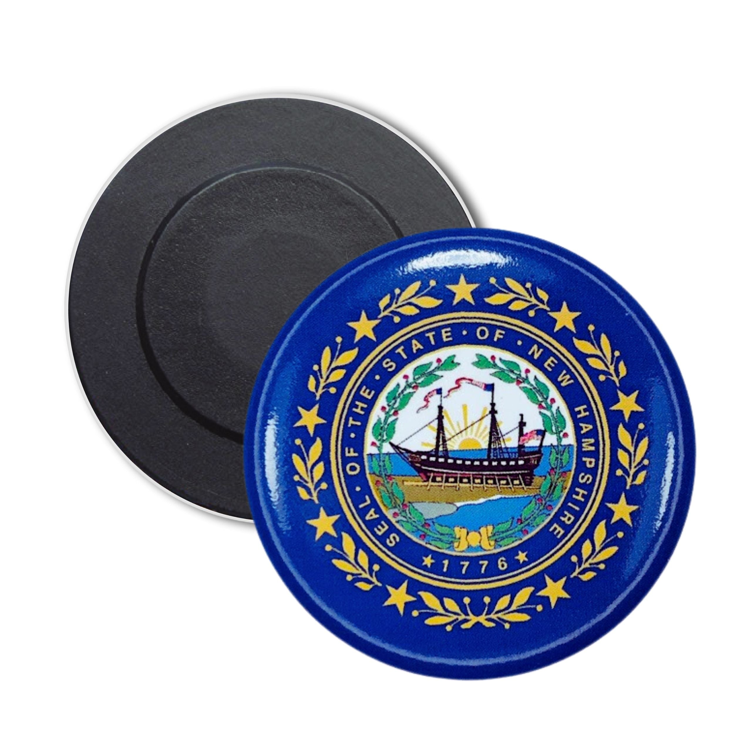 Round Magnet - State Flag New Hampshire - USA