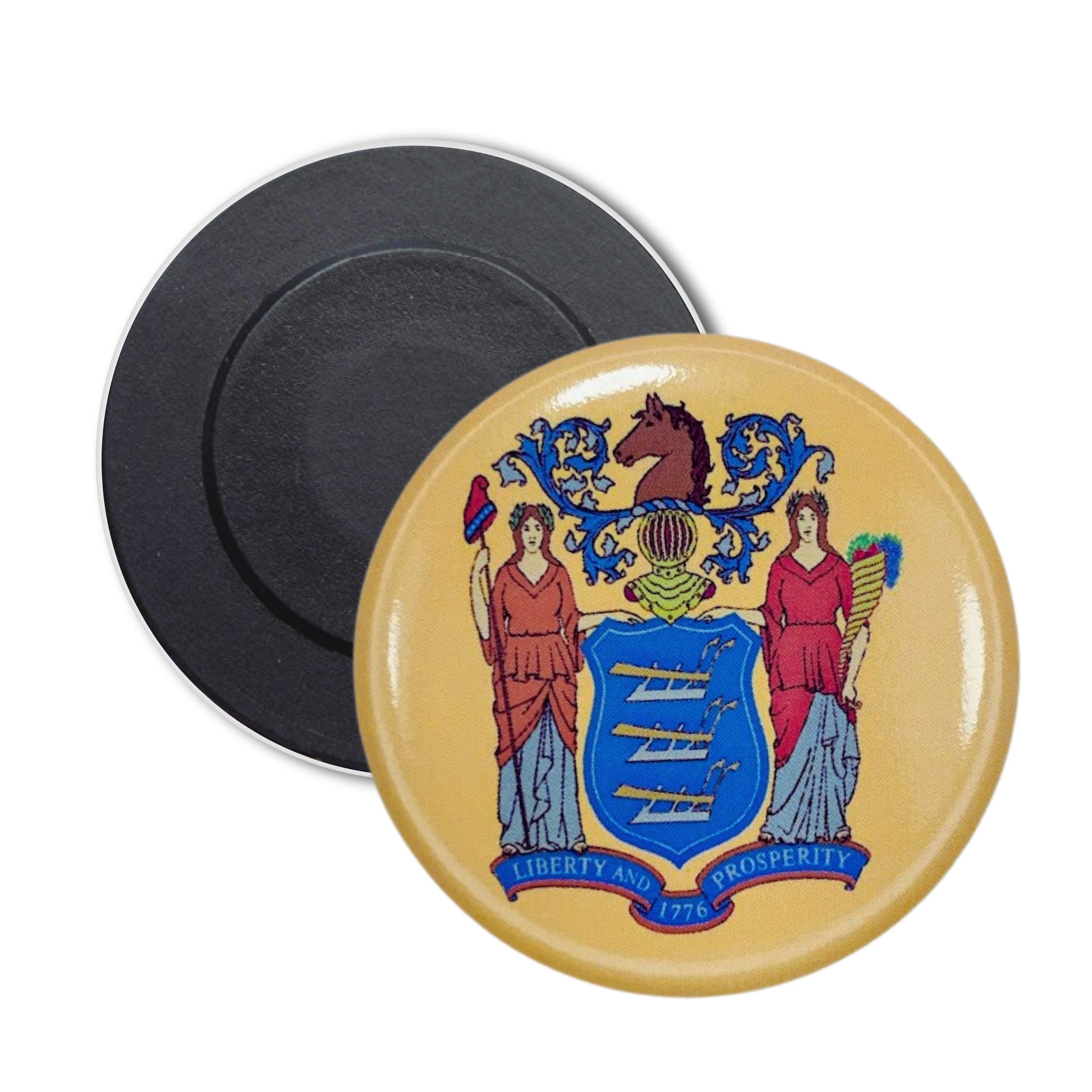 Round Magnet - State Flag New Jersey - USA