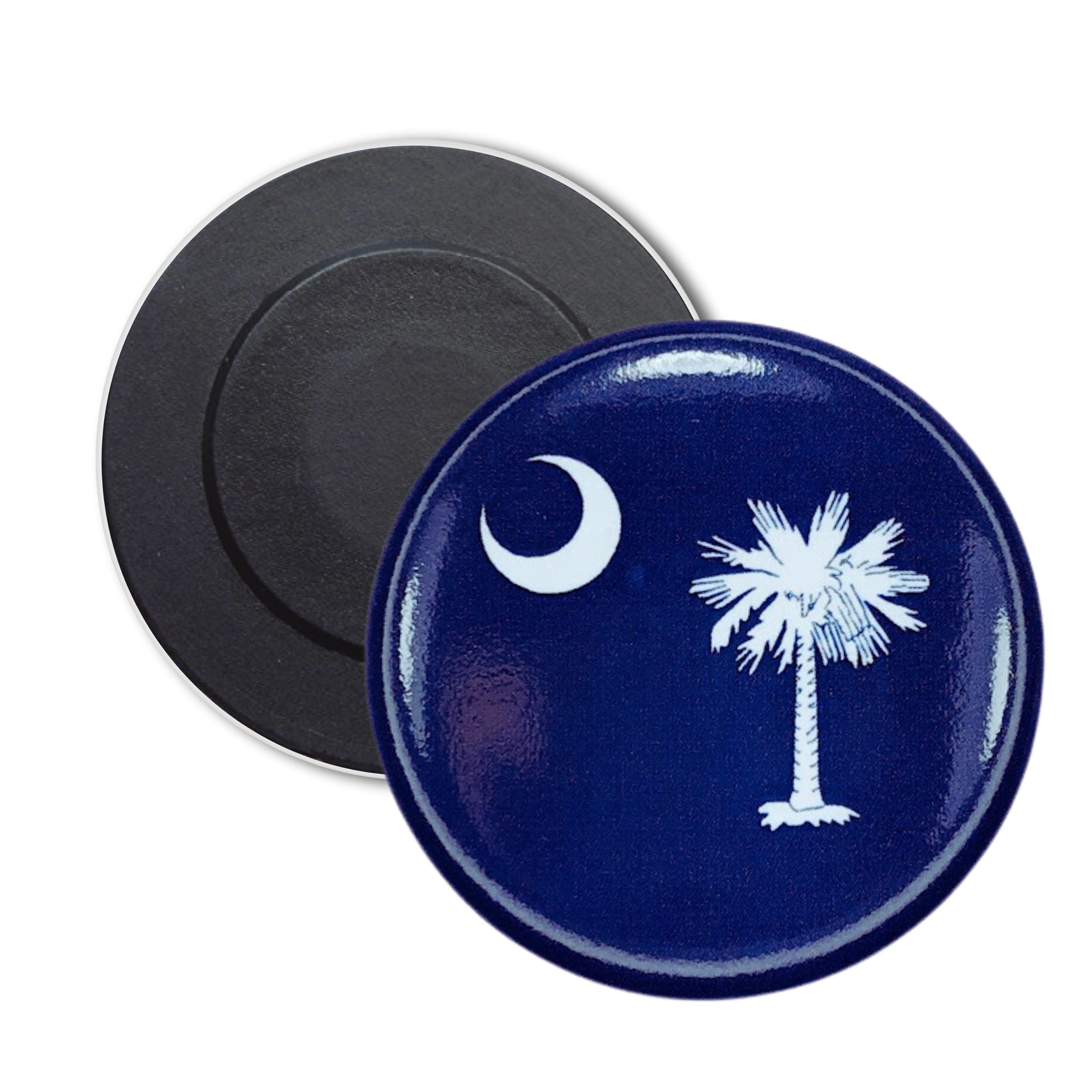 Round Magnet - State Flag South Carolina - USA