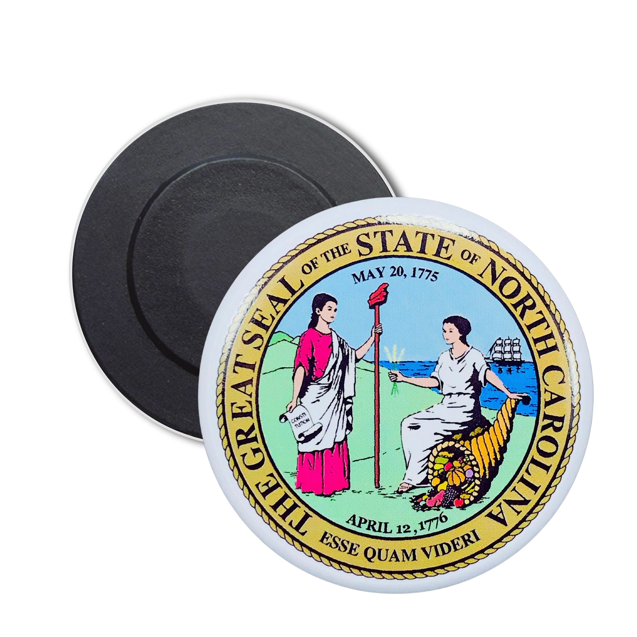 Round Magnet - State Seal North Carolina - USA